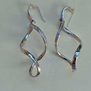 Touchstone Crystal Twisted Earrings